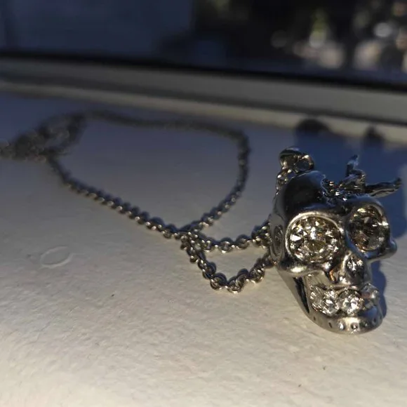 Alexander McQueen Skull and Bird Necklace - Picture 3 of 6